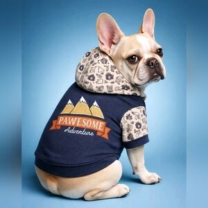 Bond & Co Dog Pawesome Adventure Hoodie Black Cream (DG3MED)